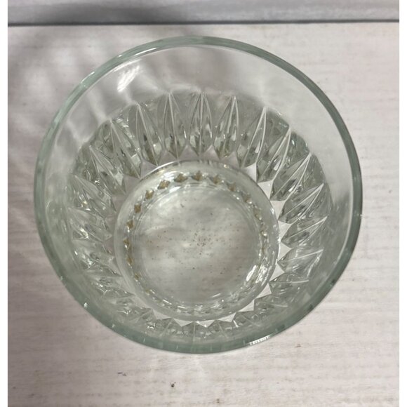 Vintage Clear Glass Whiskey Tumbler With Diamond Cut Pattern - Picture 3 of 7